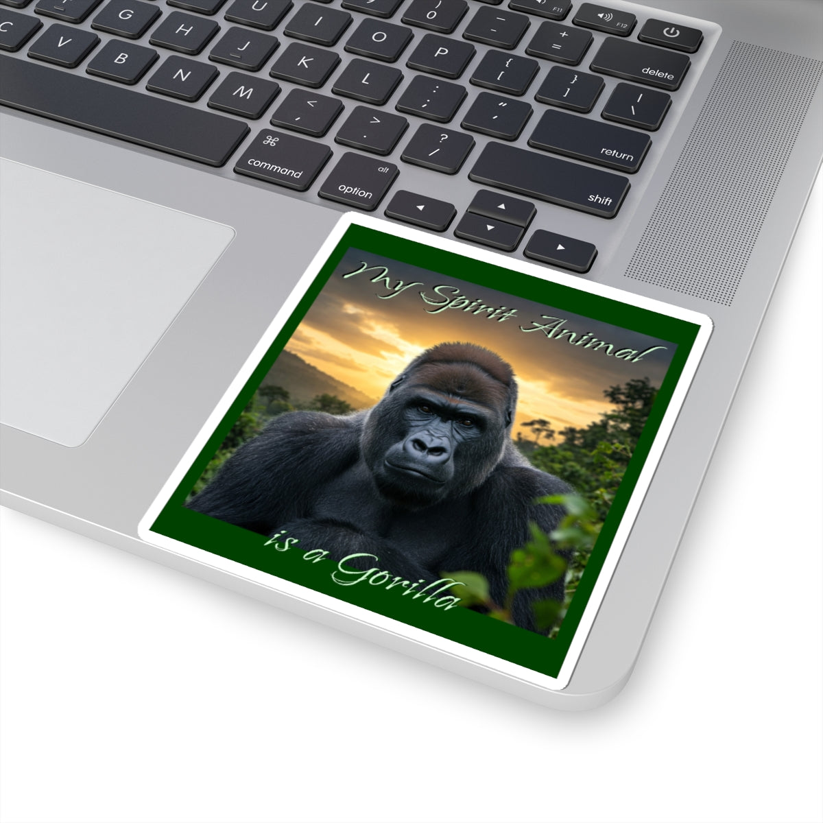 'My Spirit Animal is a Gorilla' Kiss-Cut Stickers - Nature Lover's Gift, Primate Lovers - Schmartypants