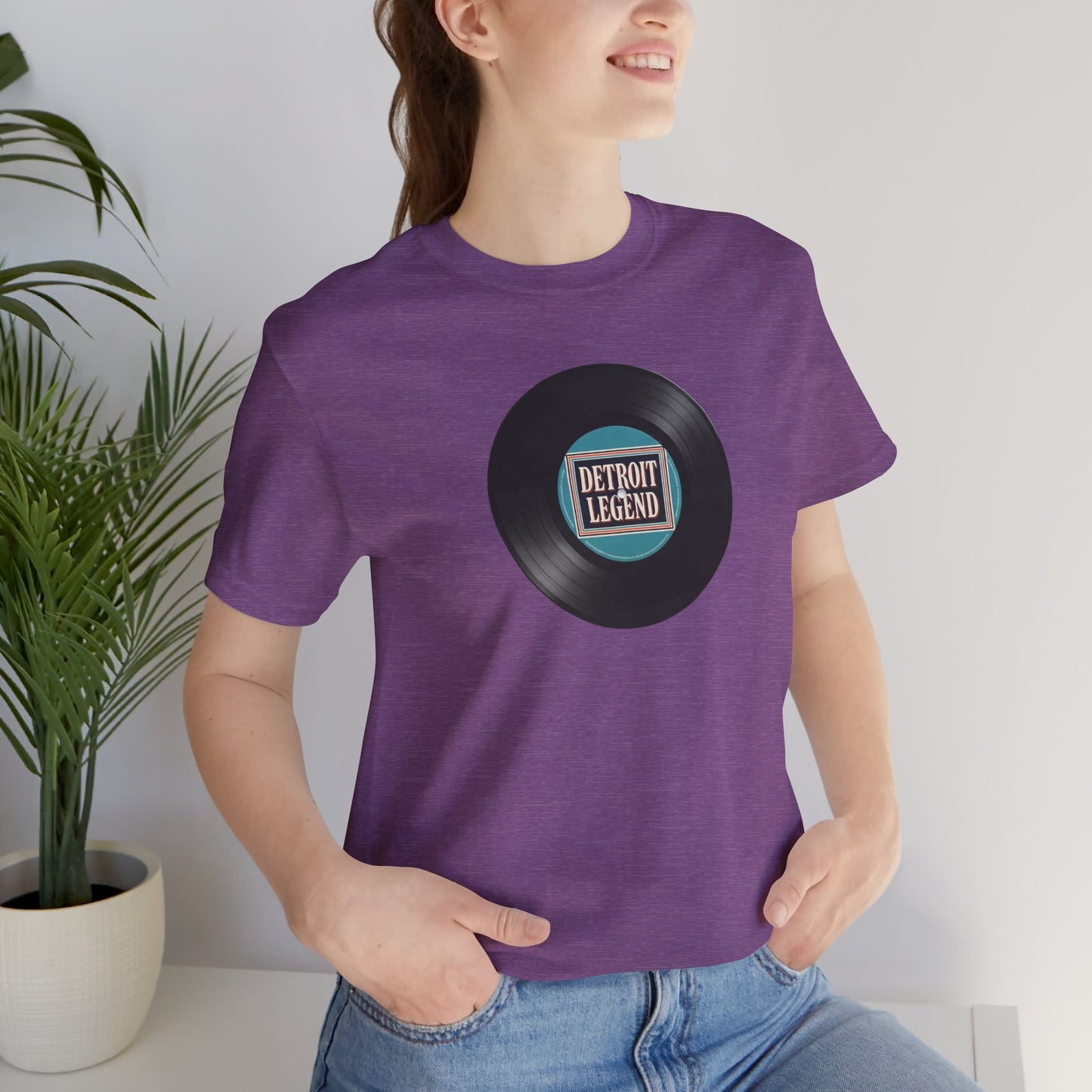 Detroit Legend Vinyl Record Tee, Music Lover Shirt, Unisex Casual Wear, Gift for Music Fans, Retro Record T-Shirt, Motown Shirt