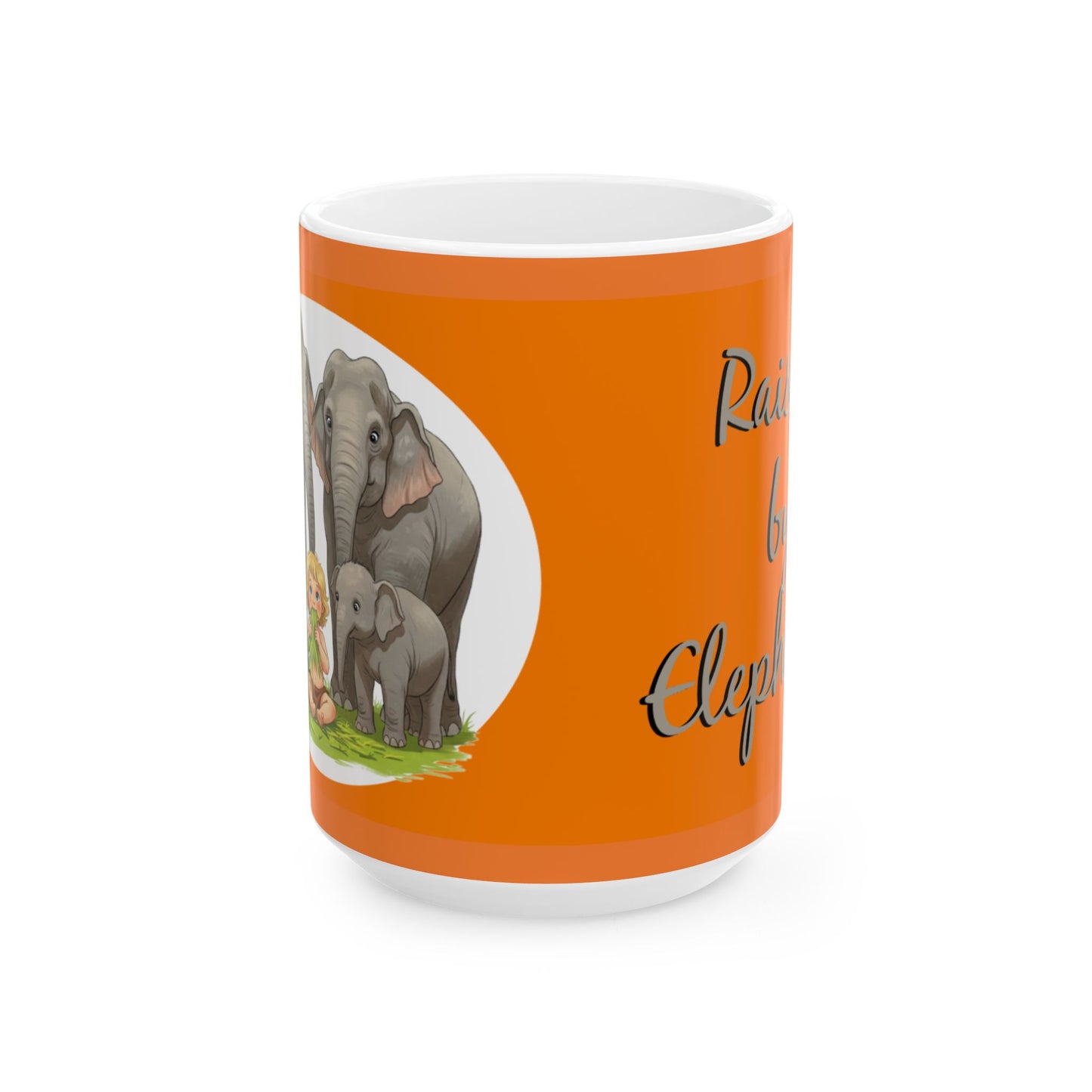 Funny Elephant Family Ceramic Mug - Perfect Gift for Animal Lovers, Wildlife Lovers, Elephant Fans - Schmartypants