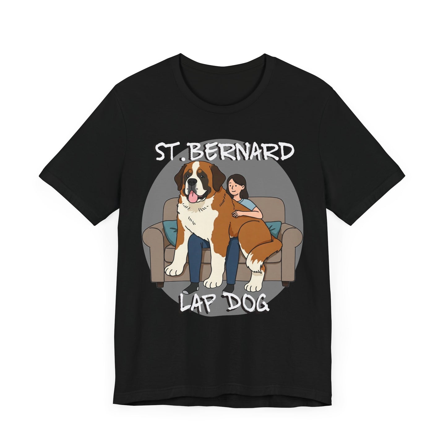 Funny St. Bernard Lap Dog Tee - Unisex Jersey Short Sleeve Tee for Dog Lovers - Schmartypants
