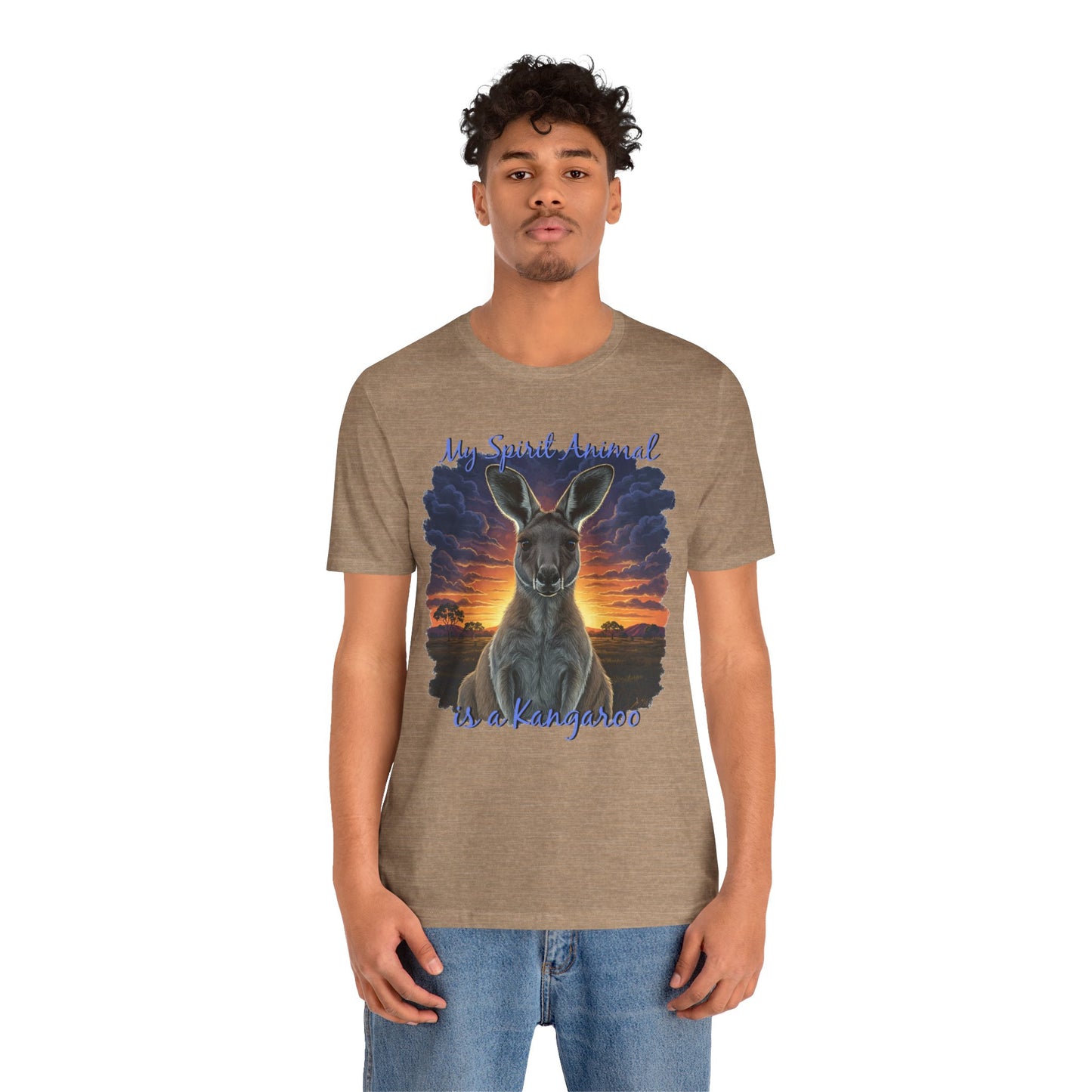 'My Spirit Animal is a Kangaroo' Tee - Unisex Jersey Short Sleeve T-Shirt for Wildlife Lovers, Aussies - Schmartypants