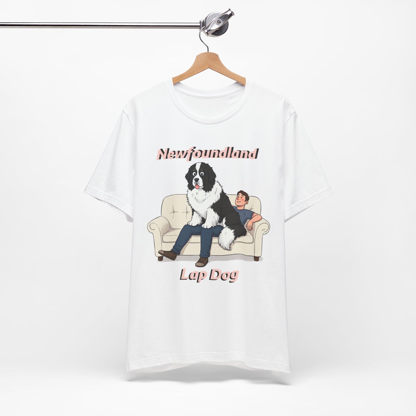 Hilarious Newfoundland Lap Dog Tee - Cozy Unisex Jersey Short Sleeve Shirt for Dog Lovers - Schmartypants