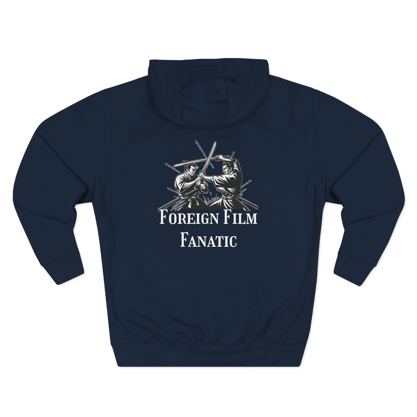 Foreign Film Fanatic Hoodie | Double Sided Graphics, Cozy Movie Lover's Sweatshirt | Perfect Gift for Cinema Buffs