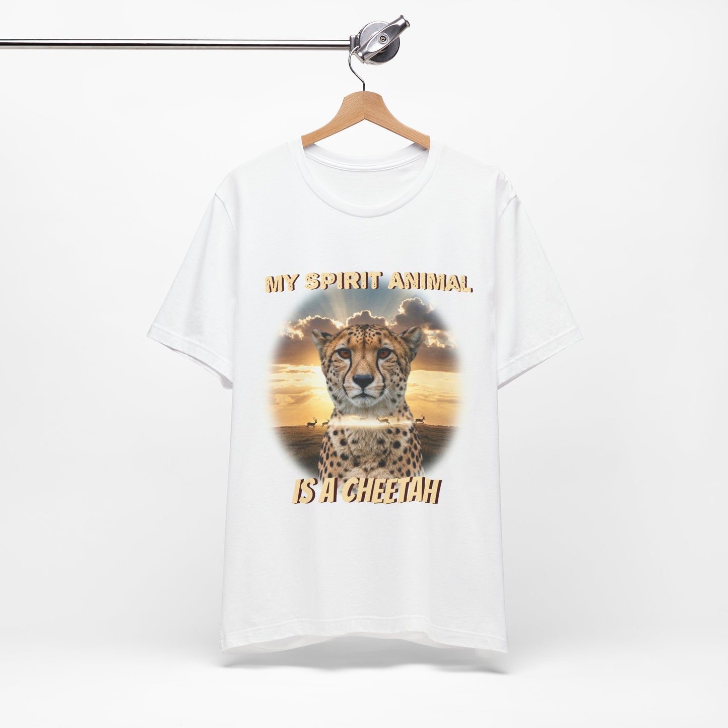 Unisex Jersey Tee - My Spirit Animal is a Cheetah - Beautiful Cheetah Natura Lover Statement - Schmartypants