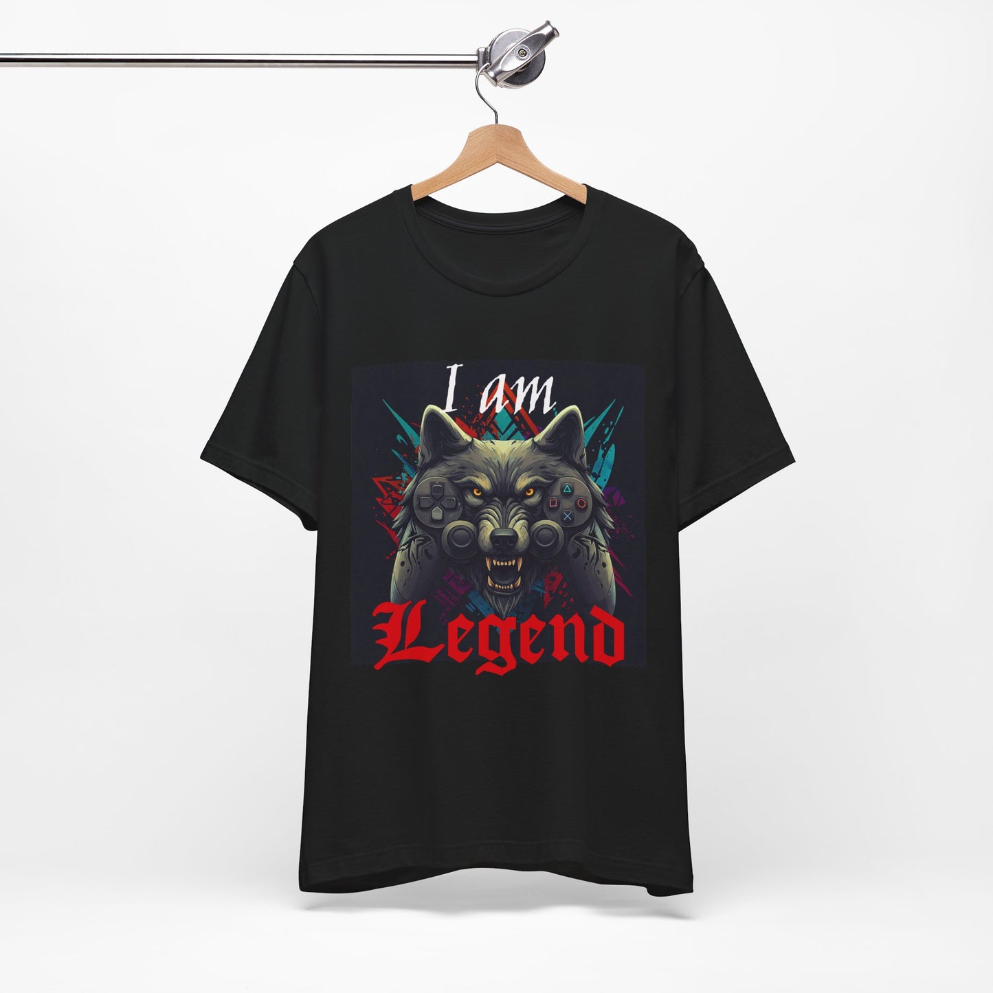 Wolf 'I Am Legend' Gamer T-Shirt, Video Game Controller Tee, Gamer Gift, Birthday Shirt, Game Night Apparel, Comic Con Top