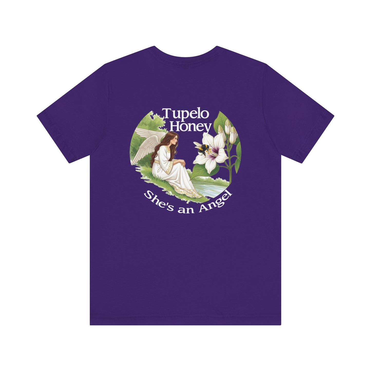 Elegant Tupelo Honey Unisex Tee, Angel Van Morrison Song Inspired Shirt, Concert-Goers Gift, Double-Sided Blossom Tee, Music Fans Present,