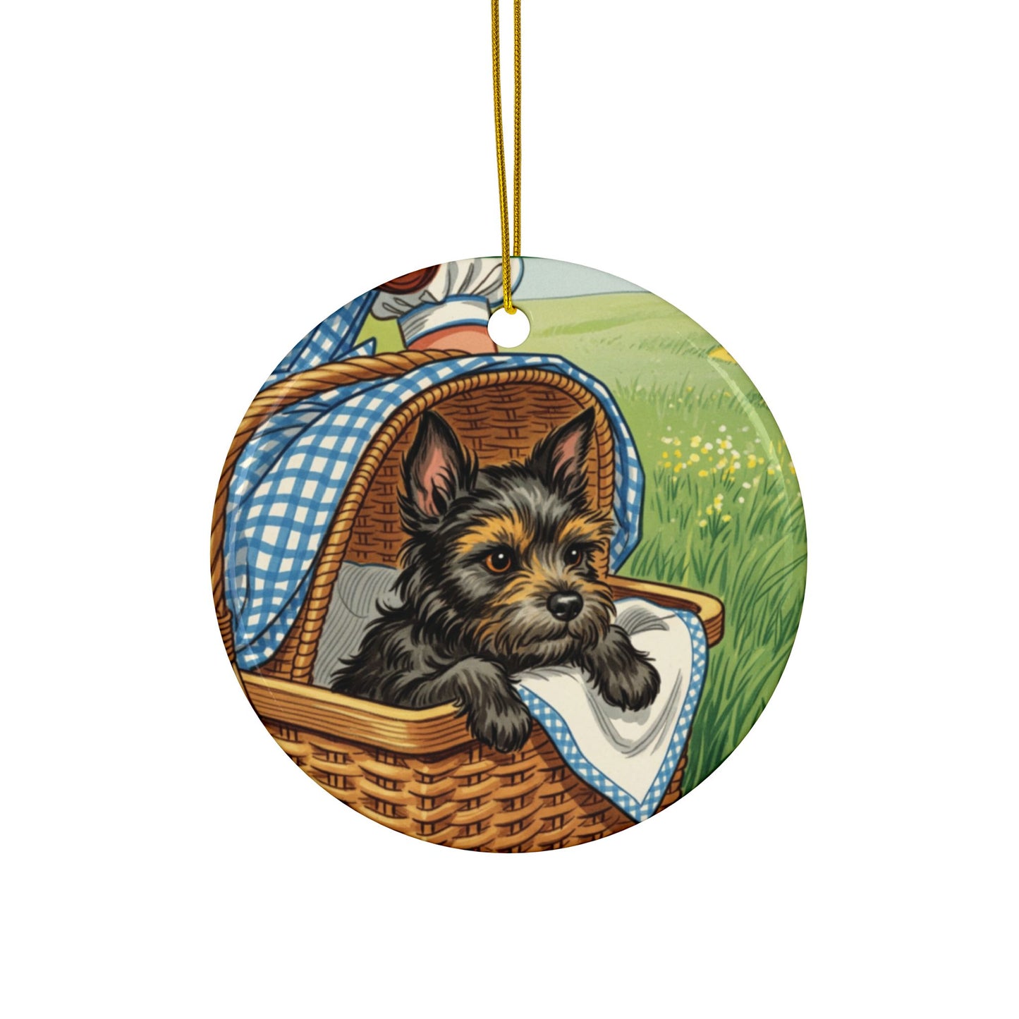 Ceramic Ornaments, Toto Wizard of Oz Tree, 2-Side Print, Collectible Series 2 Ornament, Holiday Decor, Christmas Ornament, Gift for Wizard