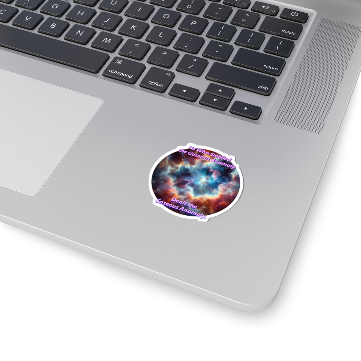 Cosmic Kiss-Cut Stickers - Hilarious Gaseous Anomaly Design for Trekkies and Sci-Fi Fans - Schmartypants
