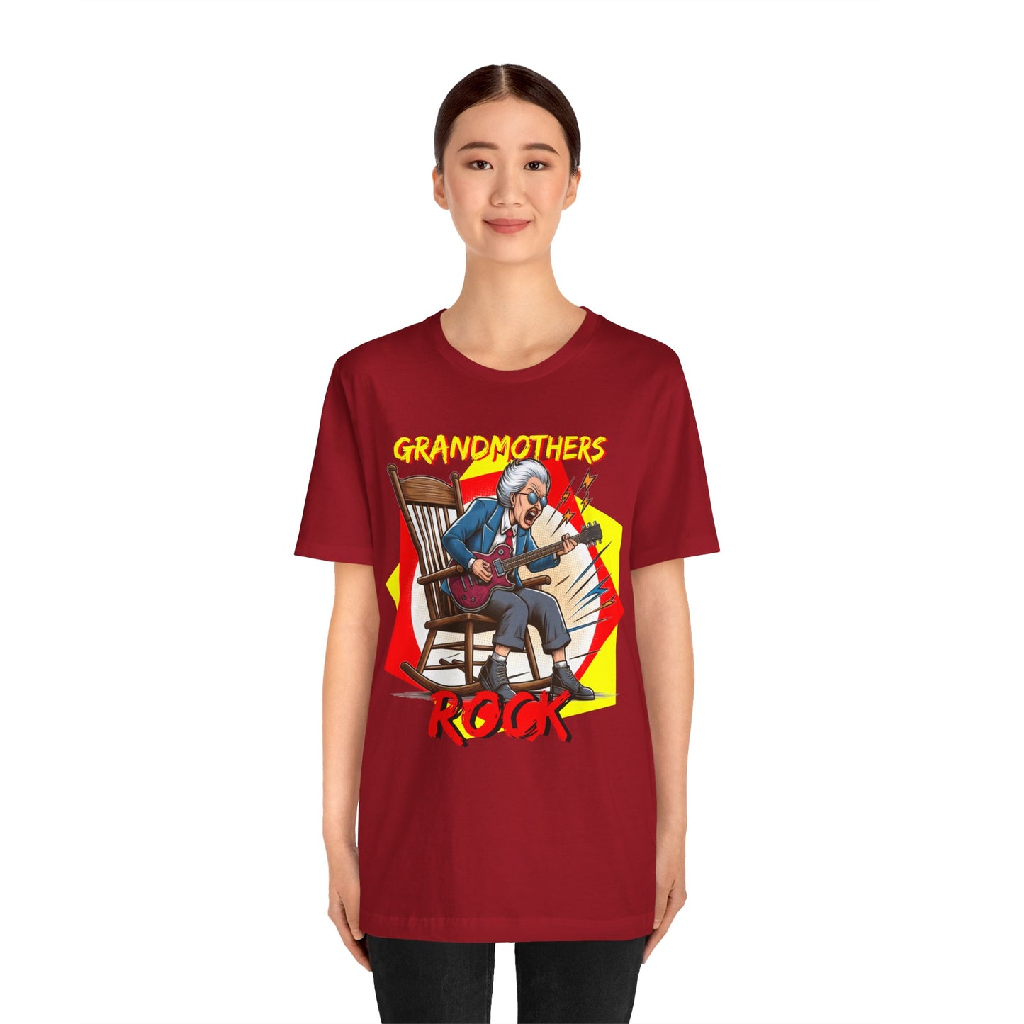 'Grandmothers Rock' Unisex Jersey Short Sleeve Tee - Funny Gift to Show Love for the Special Grandmother in Your Life - Schmartypants