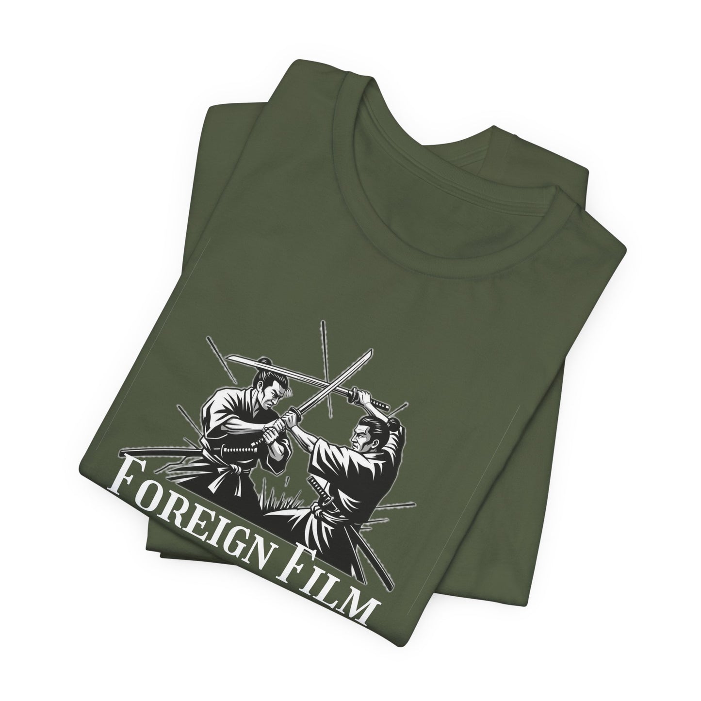 Foreign Film Fanatic Unisex Tee, Cool Graphic Shirt for Movie Lovers, Perfect Gift for Film Buffs, Stylish Casual Wear, Movie Night Tee