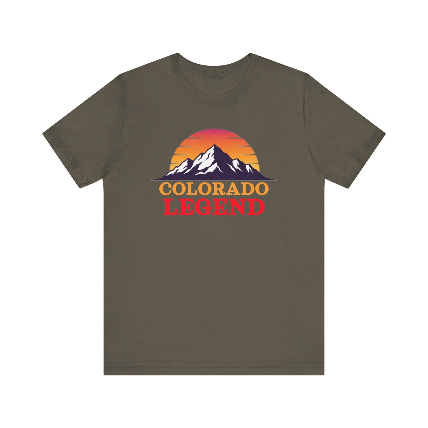 Colorado Legend Unisex Short Sleeve Tee, Mountain Lover Shirt, Adventure Gear, Gift for Hikers, Casual Wear, Outdoor Apparel