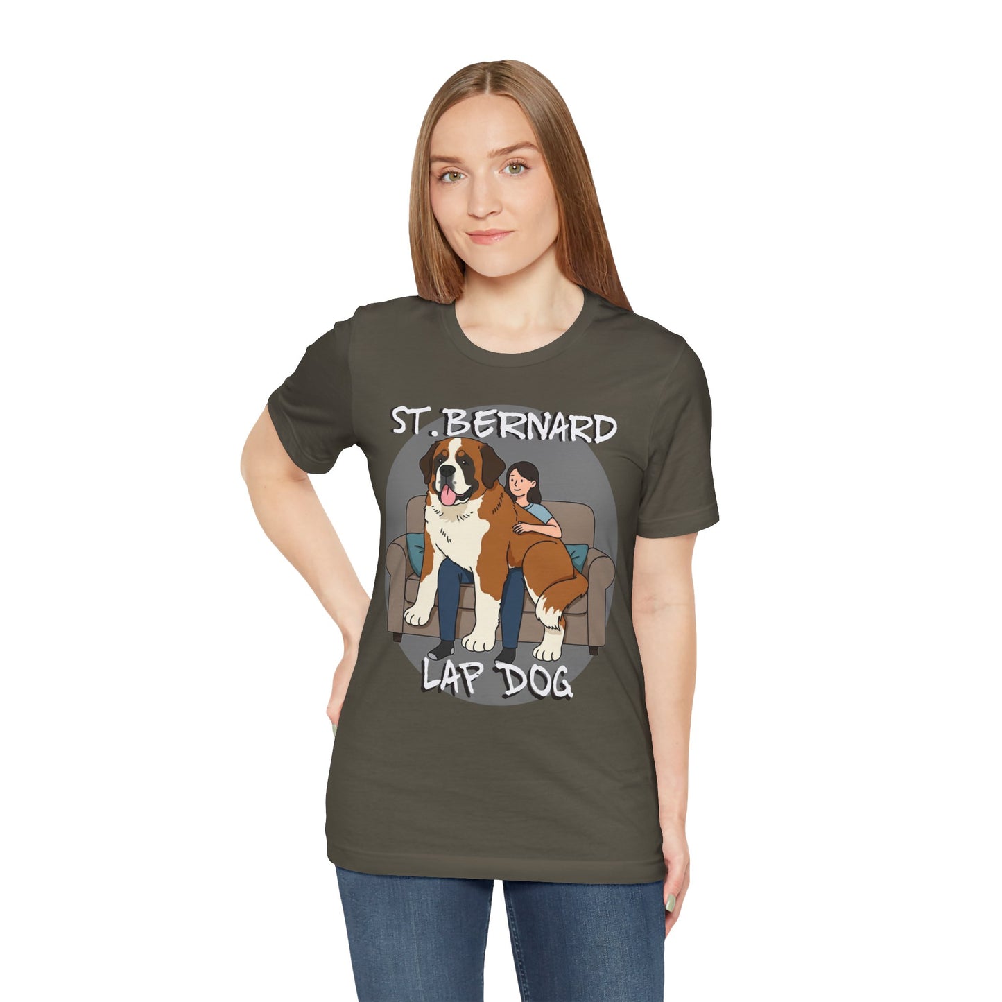 Funny St. Bernard Lap Dog Tee - Unisex Jersey Short Sleeve Tee for Dog Lovers - Schmartypants