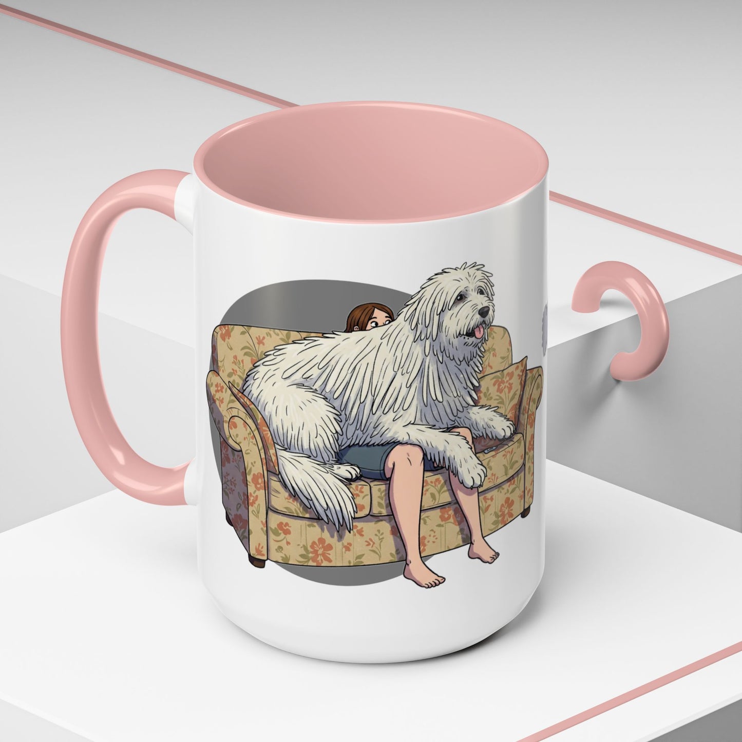 Komondor Lap Dog Coffee Mug - Funny Pet Lovers Gift - 11oz & 15oz - Schmartypants