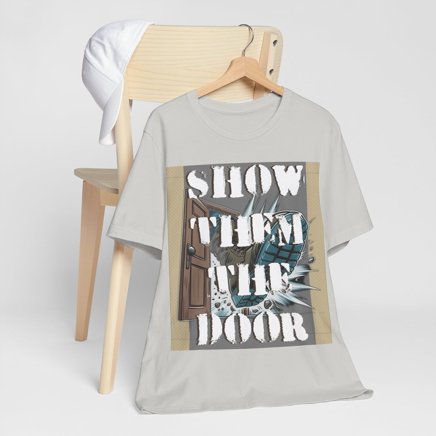Unisex Graphic Tee - 'Show Them the Door' Protest Shirt - Gift for Progressives - Schmartypants