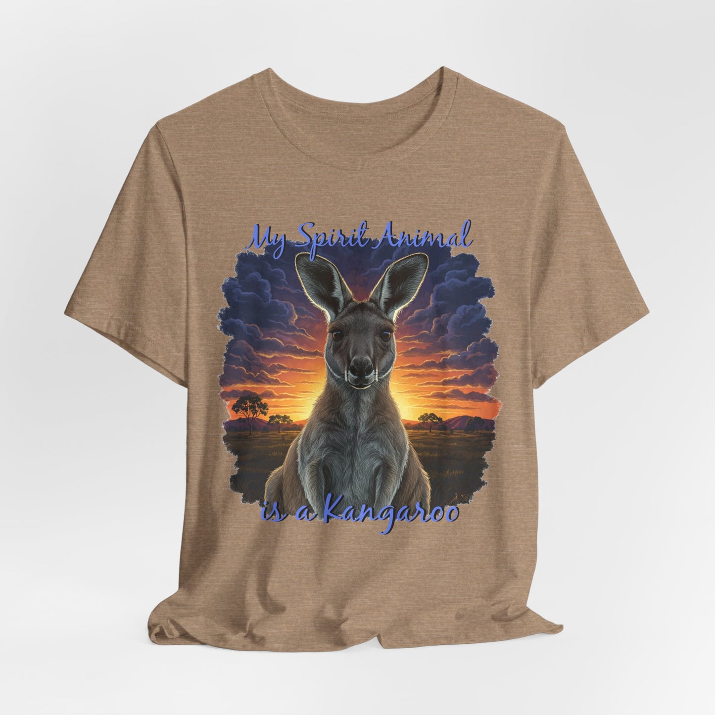 'My Spirit Animal is a Kangaroo' Tee - Unisex Jersey Short Sleeve T-Shirt for Wildlife Lovers, Aussies - Schmartypants