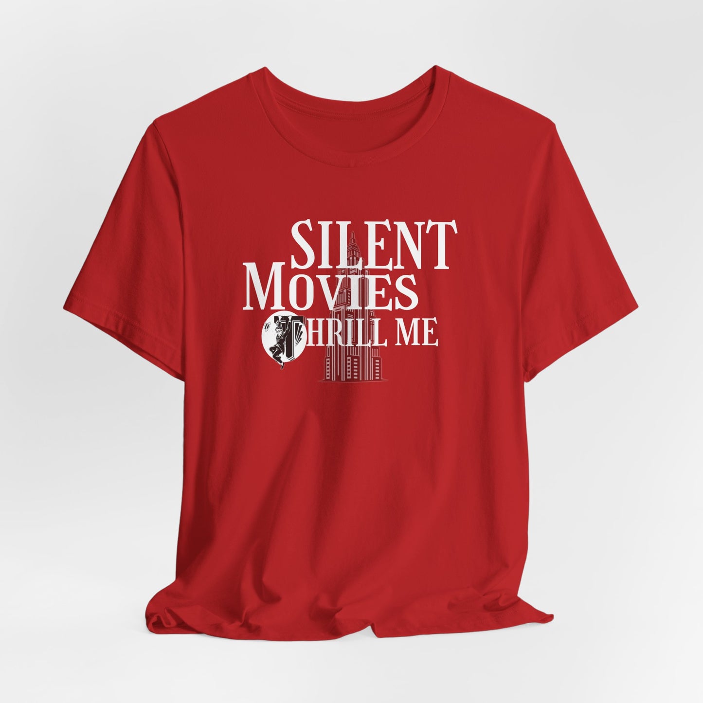 Silent Movies Thrill Me Tee, Unisex T-Shirt, Vintage Film Lover Shirt, Movie Buff Gift, Retro Cinema Apparel