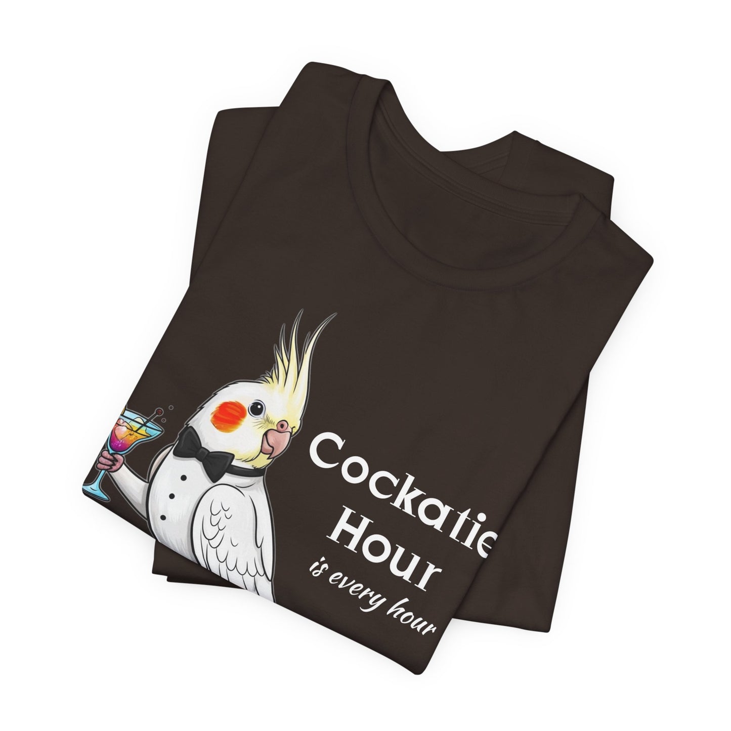Cockatiel Hour Unisex Tee - Fun Bird Lover T-Shirt, Casual Wear, Gift for Bird Enthusiasts, Animal Lover Gift, Unique Graphic Tee