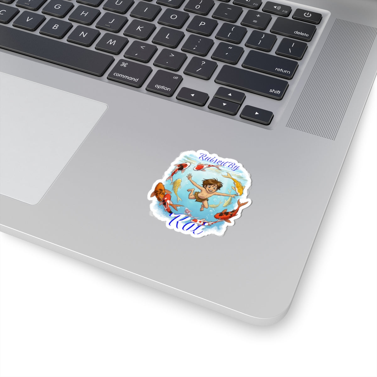 Underwater Adventure Kiss-Cut Stickers - "Raised By Koi" for Koi Hobbyists - Schmartypants
