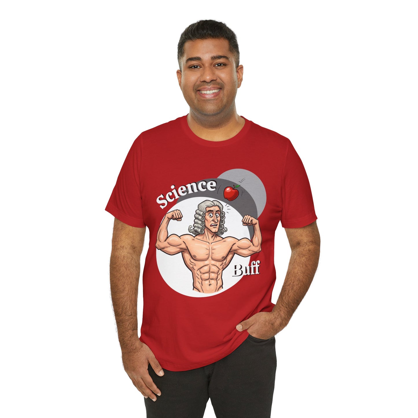 Funny 'Science Buff' Unisex Tee, Funny Science Shirt, Gift for STEM Lovers, Academic Humor T-Shirt, Geeky Top, Science Enthusiast Apparel, Sir Isaac Newton Fans - Schmartypants