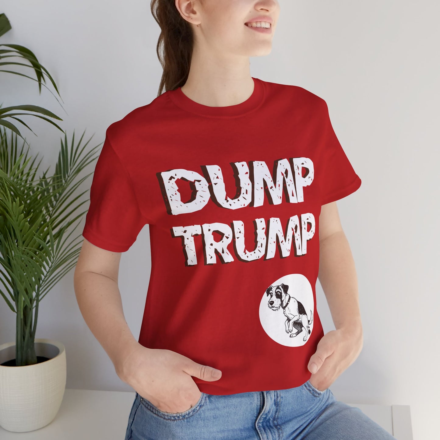 Funny Protest Unisex Jersey Tee - "Dump Trump" Graphic - Activist Wear - Schmartypants