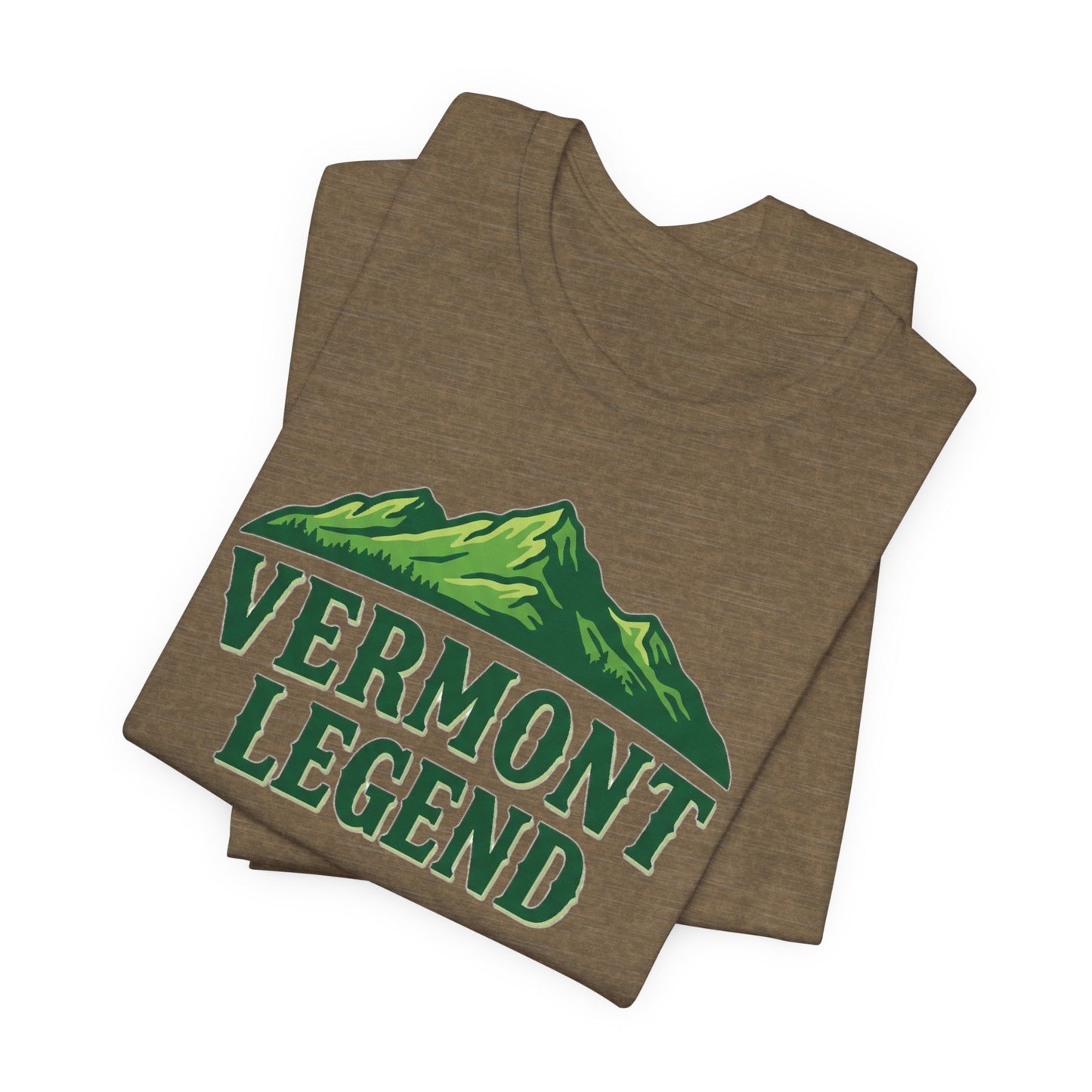 Vermont Legend Unisex Tee, Mountain Graphic T-Shirt, Outdoor Adventure Shirt, Hiking Apparel, Gift for Nature Lovers, Vermont Souvenir Tee