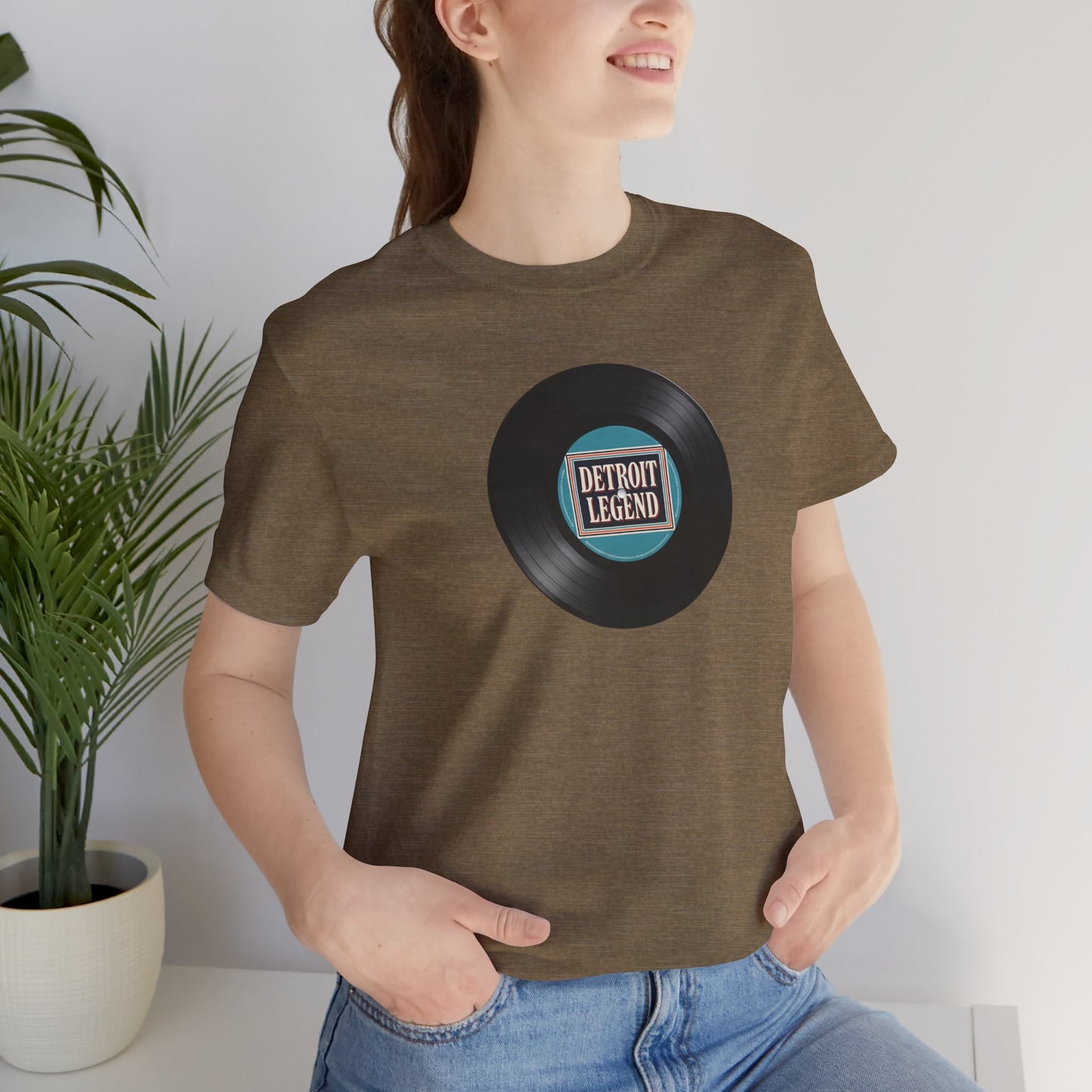 Detroit Legend Vinyl Record Tee, Music Lover Shirt, Unisex Casual Wear, Gift for Music Fans, Retro Record T-Shirt, Motown Shirt
