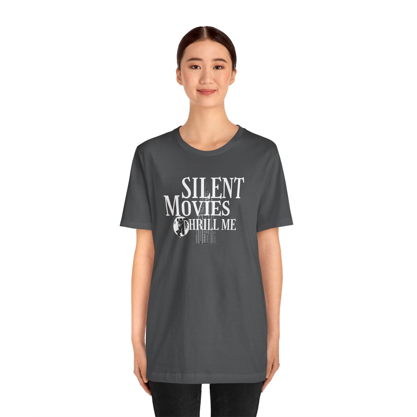 Silent Movies Thrill Me Tee, Unisex T-Shirt, Vintage Film Lover Shirt, Movie Buff Gift, Retro Cinema Apparel