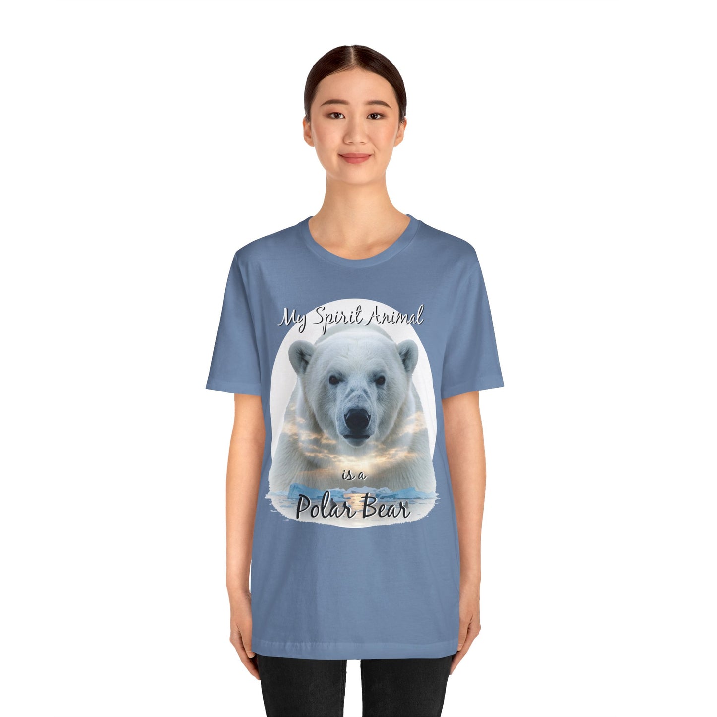 Polar Bear Tee, My Spirit Animal, Wildlife Lover Gift, Alaskan Traveler Shirt, Nature Enthusiast Top, Arctic Wildlife Apparel