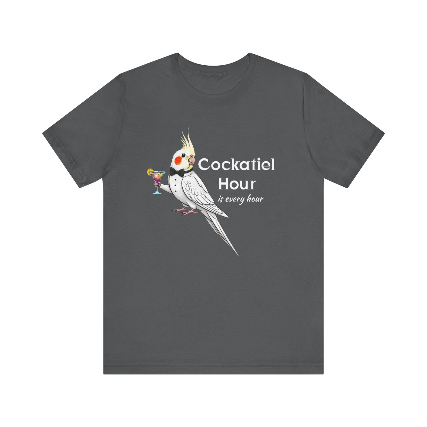 Funny 'Cockatiel Hour is Every Hour' Unisex Tee for Cockatiel Pet Owners