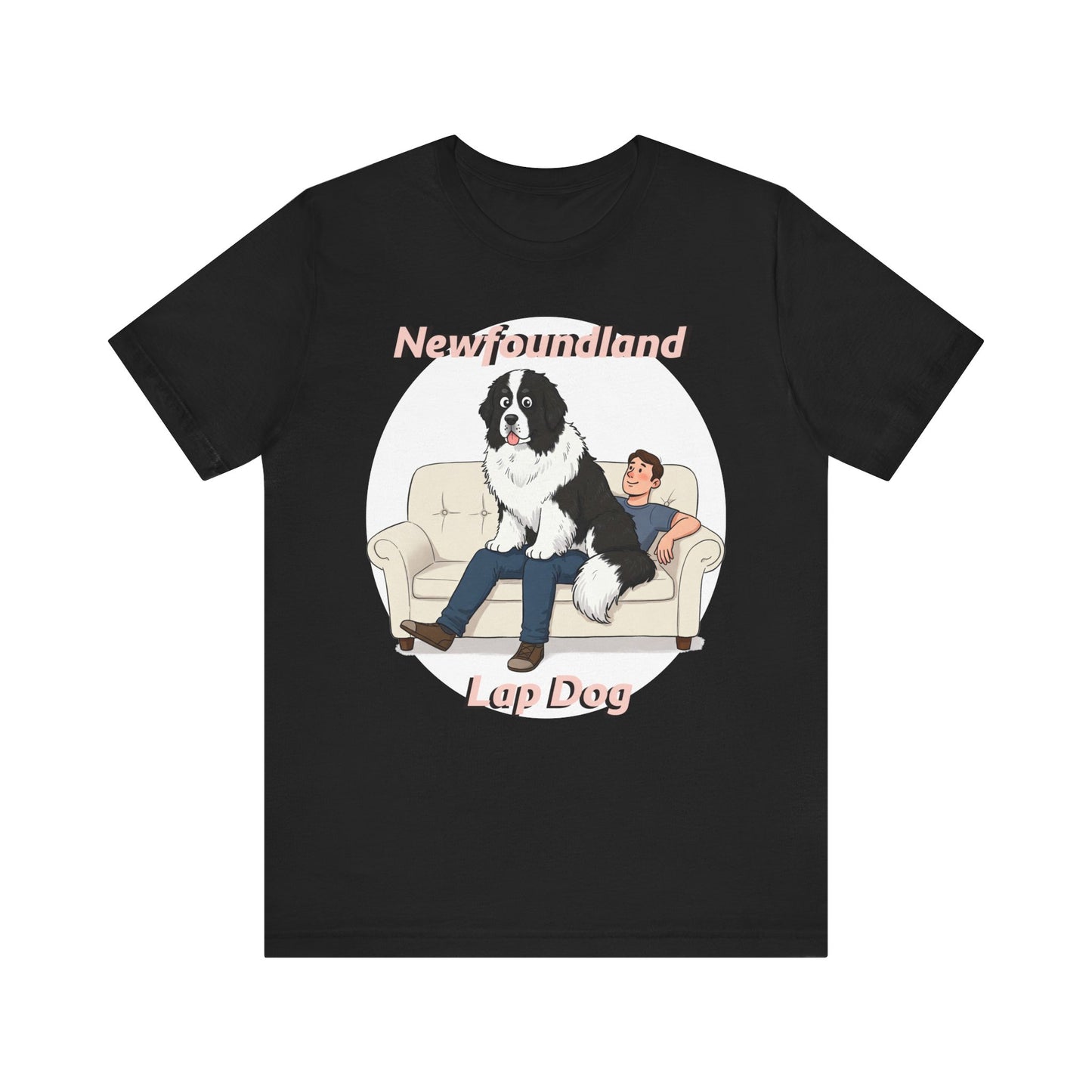 Hilarious Newfoundland Lap Dog Tee - Cozy Unisex Jersey Short Sleeve Shirt for Dog Lovers - Schmartypants