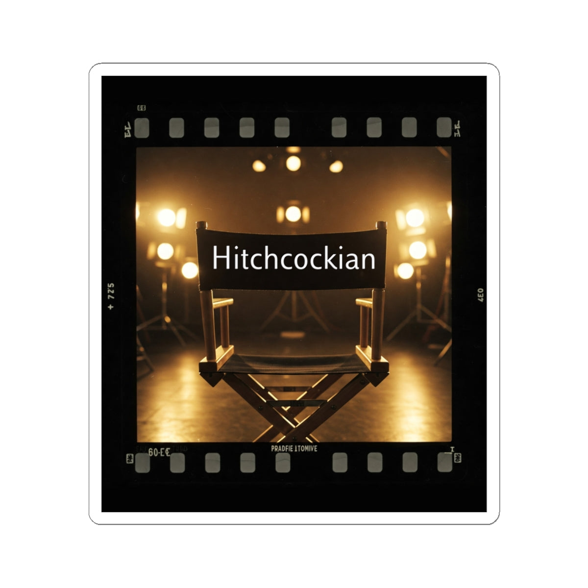 Hitchcockian Film Director Kiss-Cut Stickers for Movie Lovers, Filmmakers - Schmartypants