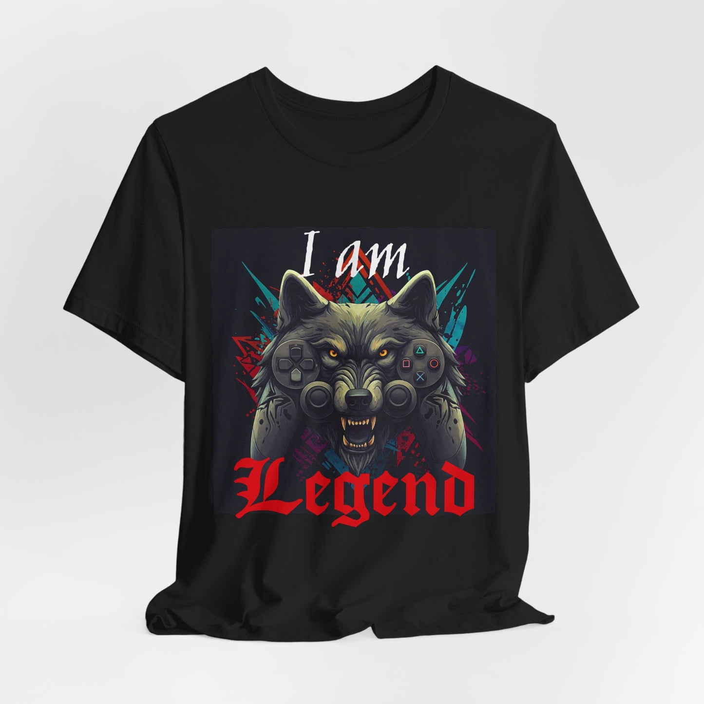Wolf 'I Am Legend' Gamer T-Shirt, Video Game Controller Tee, Gamer Gift, Birthday Shirt, Game Night Apparel, Comic Con Top