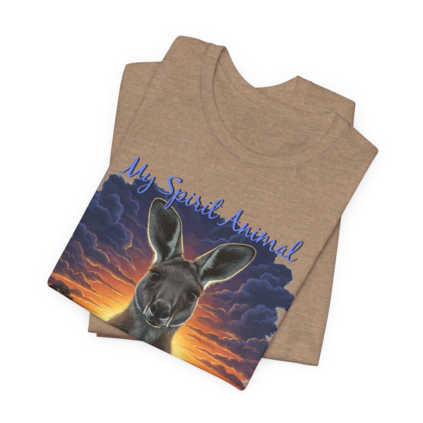'My Spirit Animal is a Kangaroo' Tee - Unisex Jersey Short Sleeve T-Shirt for Wildlife Lovers, Aussies - Schmartypants