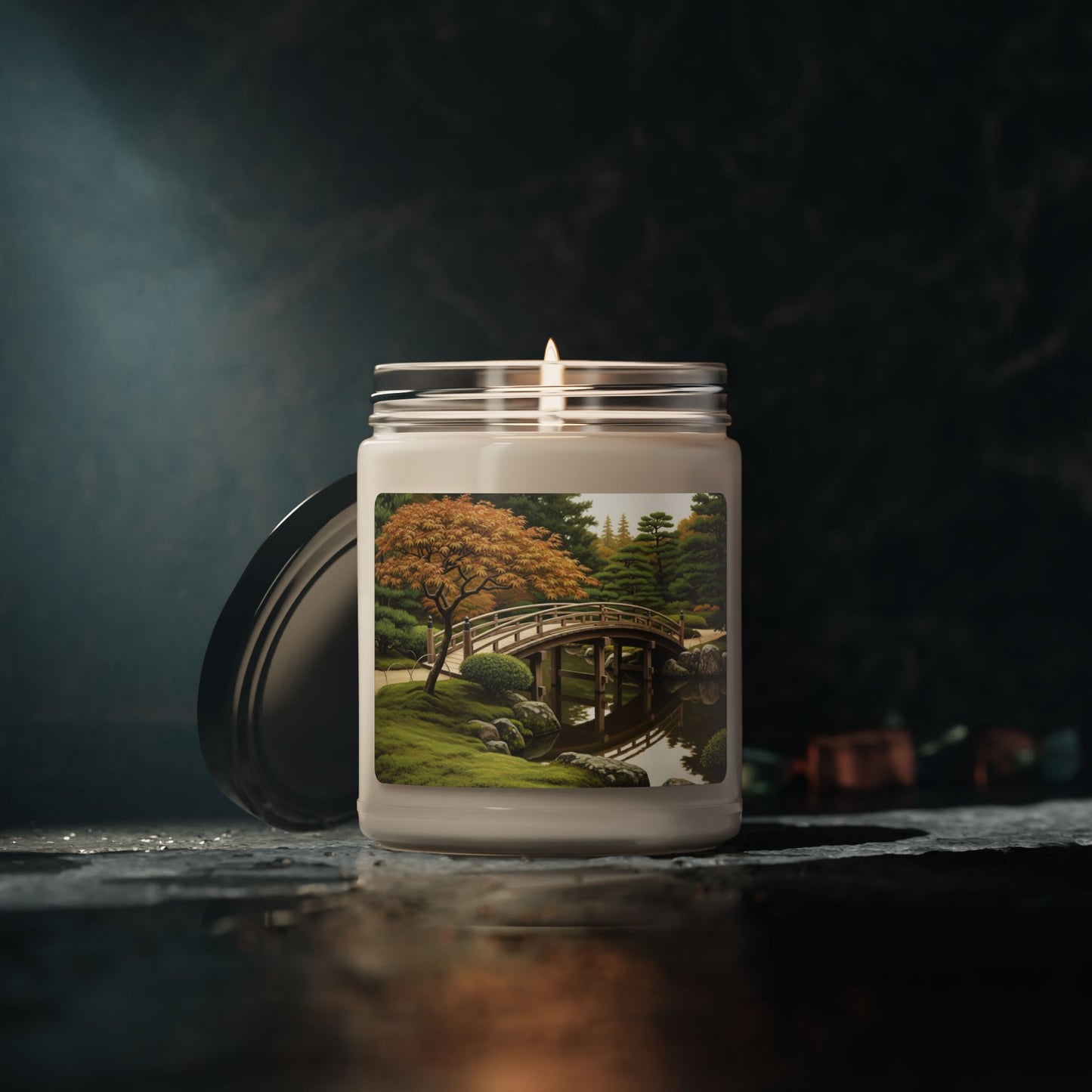 Soy Candle, Meditation Candle, Japanese Garden Decor, Relaxing Candle, Pretty Gift, 9oz Candle