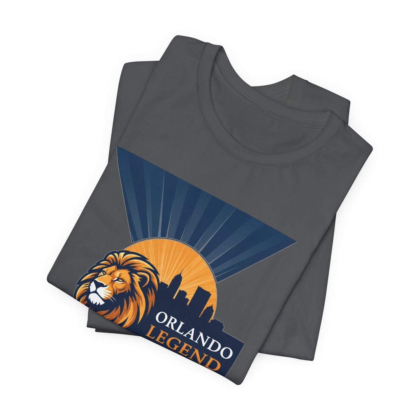 Orlando Legend Unisex Tee, Casual Graphic Tee, Lion Design Shirt, Gift for Fans, Everyday Wear, Florida Souvenir T-shirt