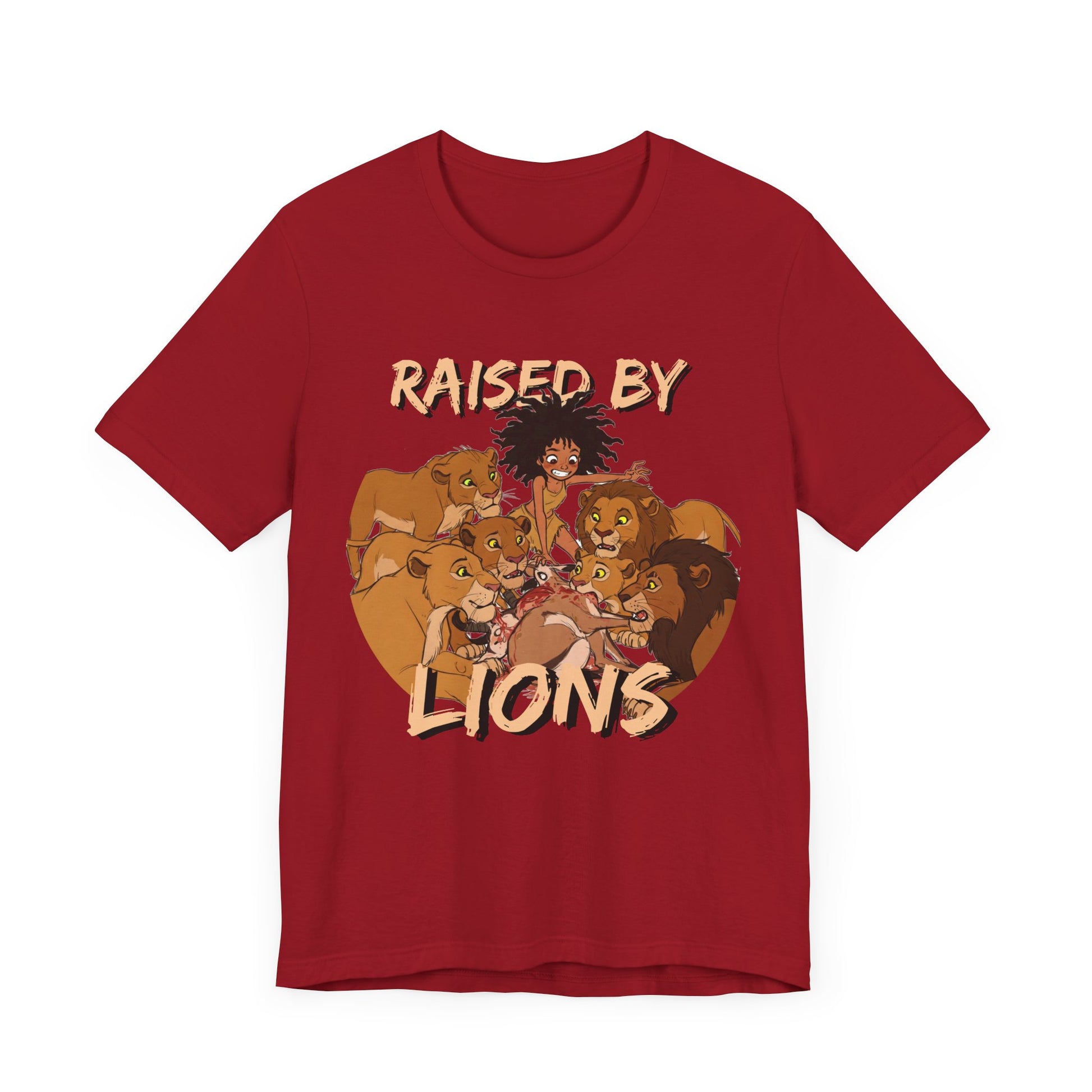 Raised by Lions Unisex Tee, Funny Animal Shirt, Lion Lover Gift, Safari T-Shirt, Jungle Adventure Apparel, Casual Wear - Schmartypants