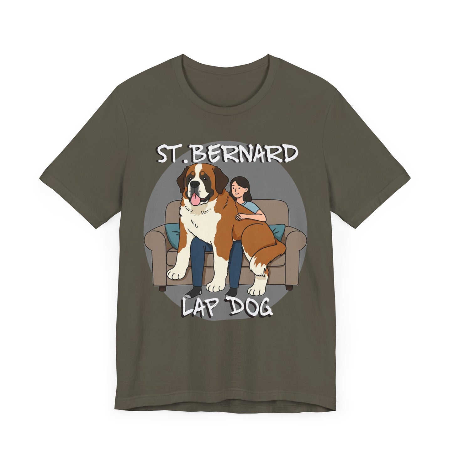 Funny St. Bernard Lap Dog Tee - Unisex Jersey Short Sleeve Tee for Dog Lovers - Schmartypants