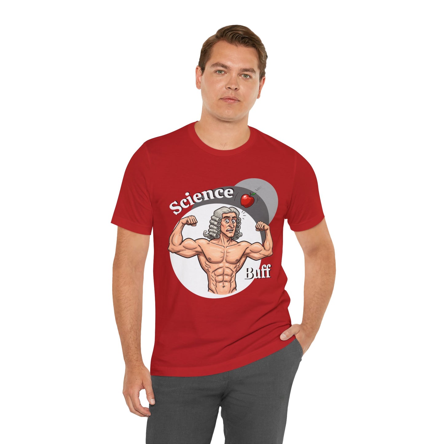 Funny 'Science Buff' Unisex Tee, Funny Science Shirt, Gift for STEM Lovers, Academic Humor T-Shirt, Geeky Top, Science Enthusiast Apparel, Sir Isaac Newton Fans - Schmartypants