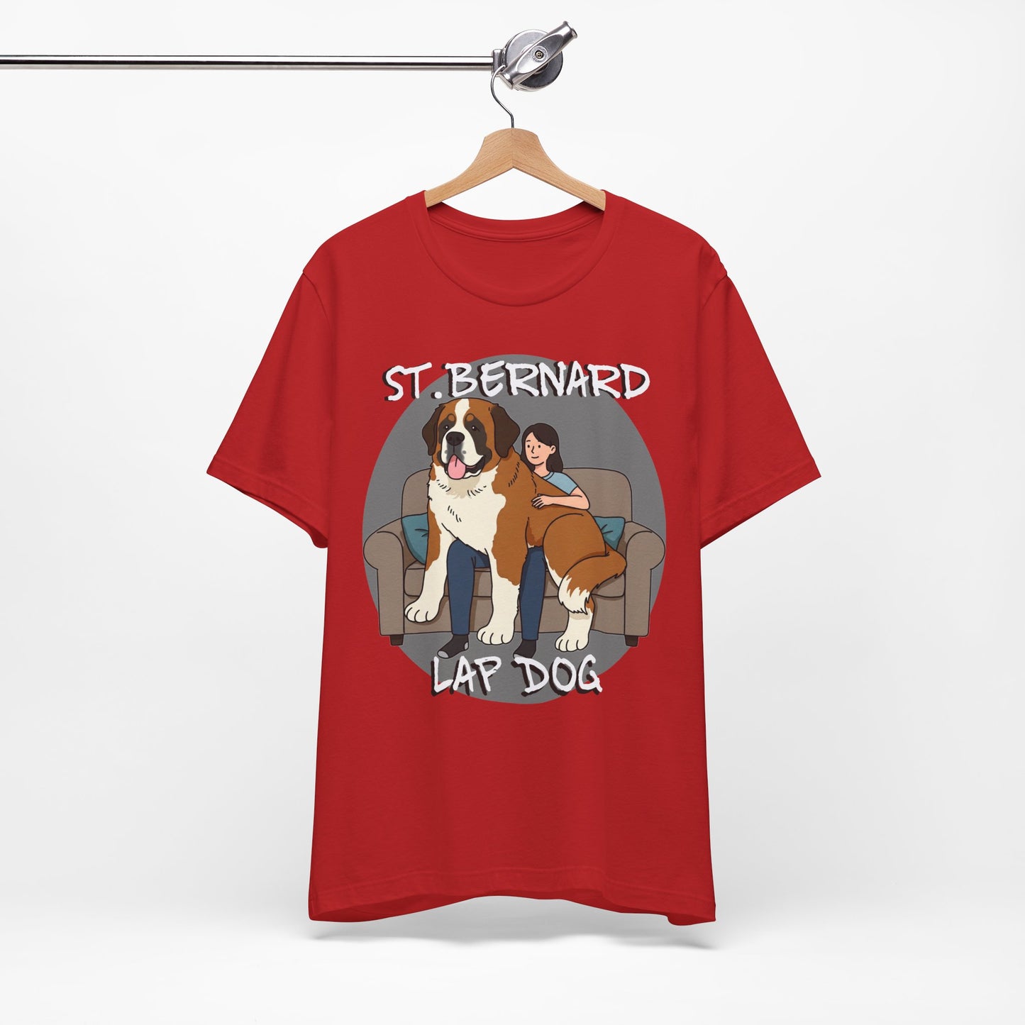 Funny St. Bernard Lap Dog Tee - Unisex Jersey Short Sleeve Tee for Dog Lovers - Schmartypants