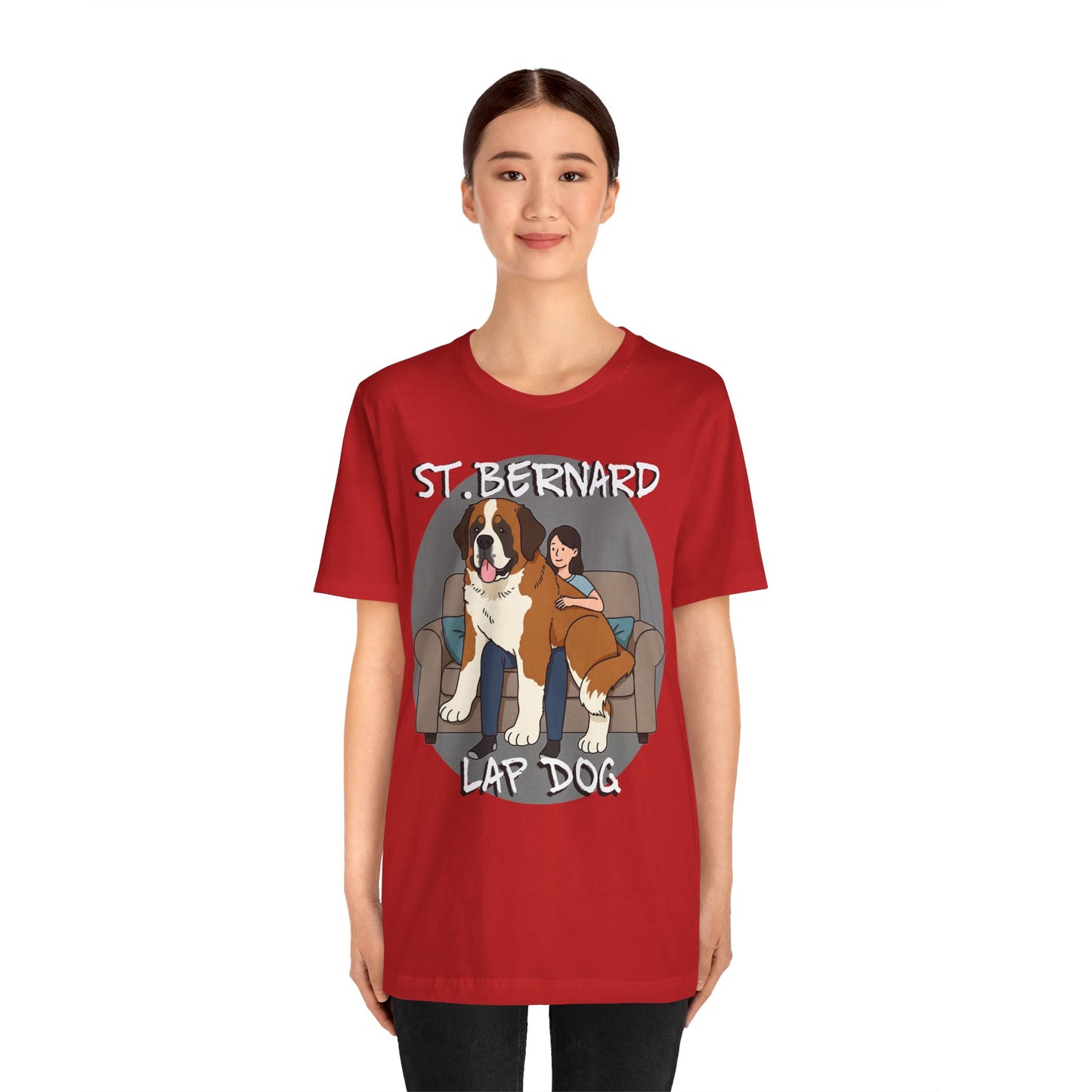 Funny St. Bernard Lap Dog Tee - Unisex Jersey Short Sleeve Tee for Dog Lovers - Schmartypants