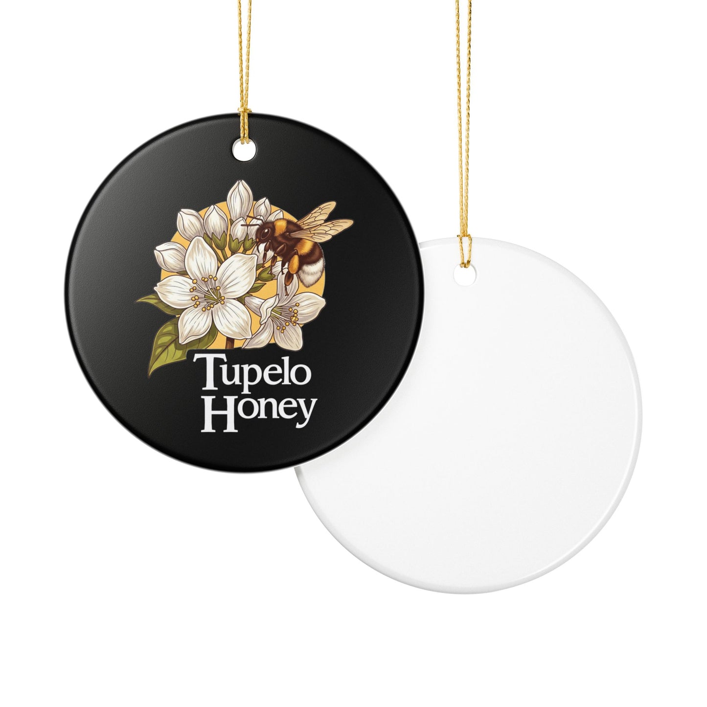 Ceramic Ornament, Tupelo Honey Inspired Van Morrison Song Bumblebee Decoration, Fan Gift, Holiday Decor, Classic Rock Music Lover, Christmas