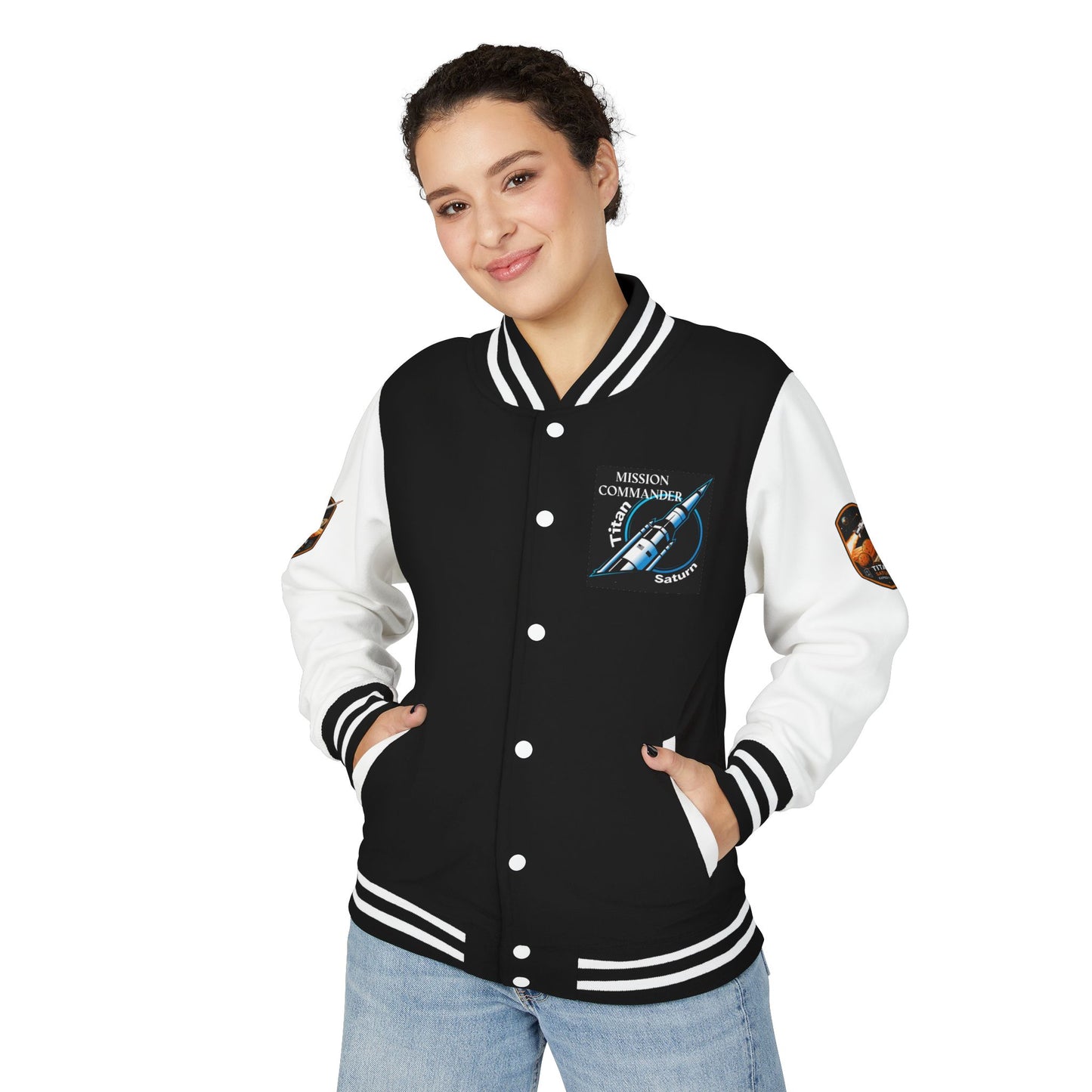 Space Mission Commander Jacket, Titan Commander, Luxury Gift for Space Enthusiasts, Astronomy Lover, Retro Illustration Letterman Coat, NASA