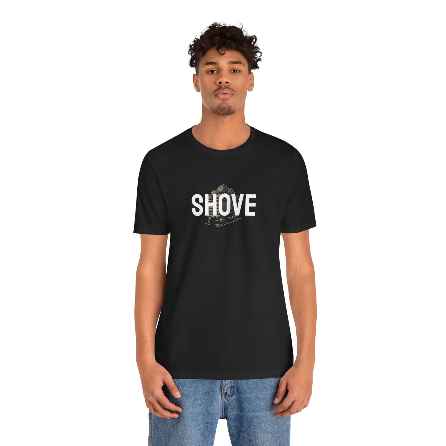 Athletic Spirit SHOVE Unisex Tee, Baseball Player Gift, Sports Fan Shirt, Inspirational Athlete Top, Underdog Competition Statement Piece
