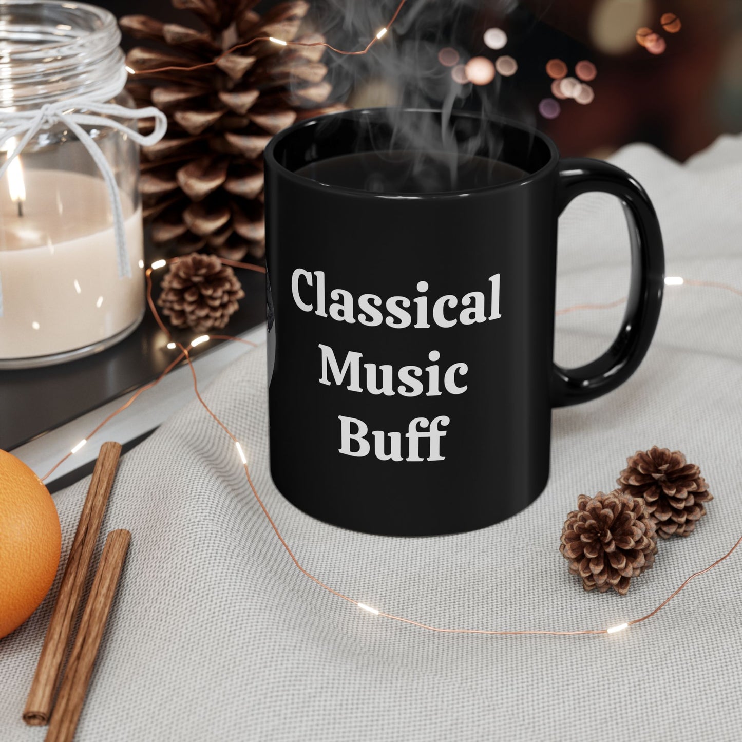 'Classical Music Buff' Mug - 11oz & 15oz, Funny Perfect Gift for Musicians, Music Lovers, Coffee Enthusiasts, Birthday, Celebration, Home Decor, Symphony - Schmartypants