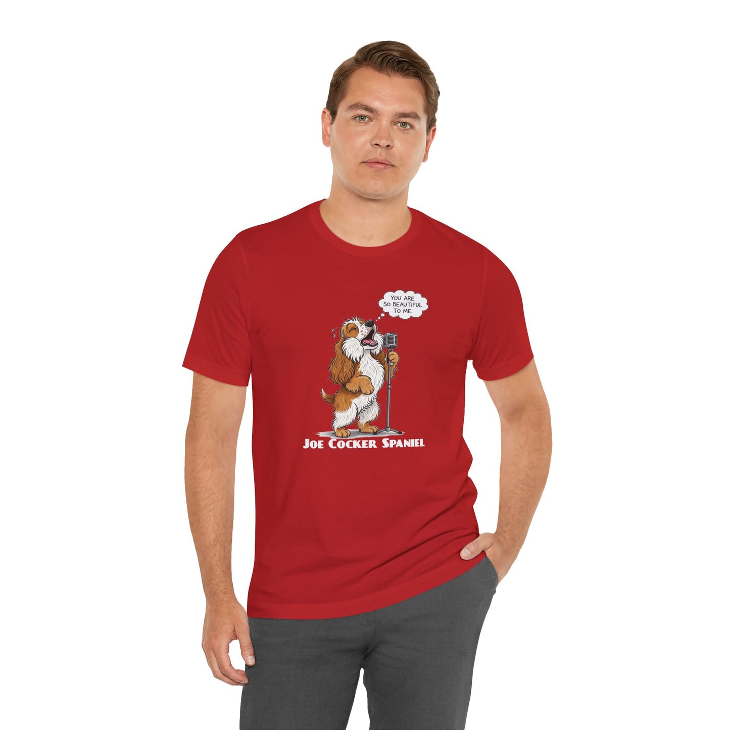 Funny 'Joe Cocker Spaniel' Dog Lovers Tee, Unisex Dog Shirt, Funny Pet Owner Apparel