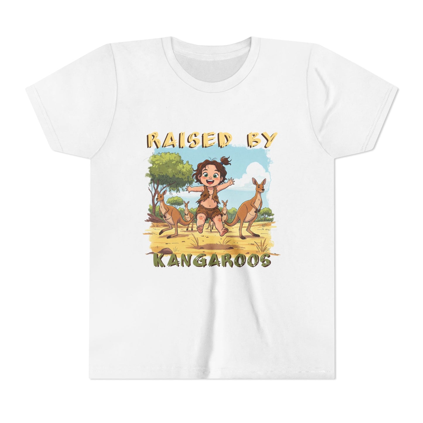 Kids 'Raised by Kangaroos' Tee - Fun and Playful Short Sleeve Shirt - Schmartypants