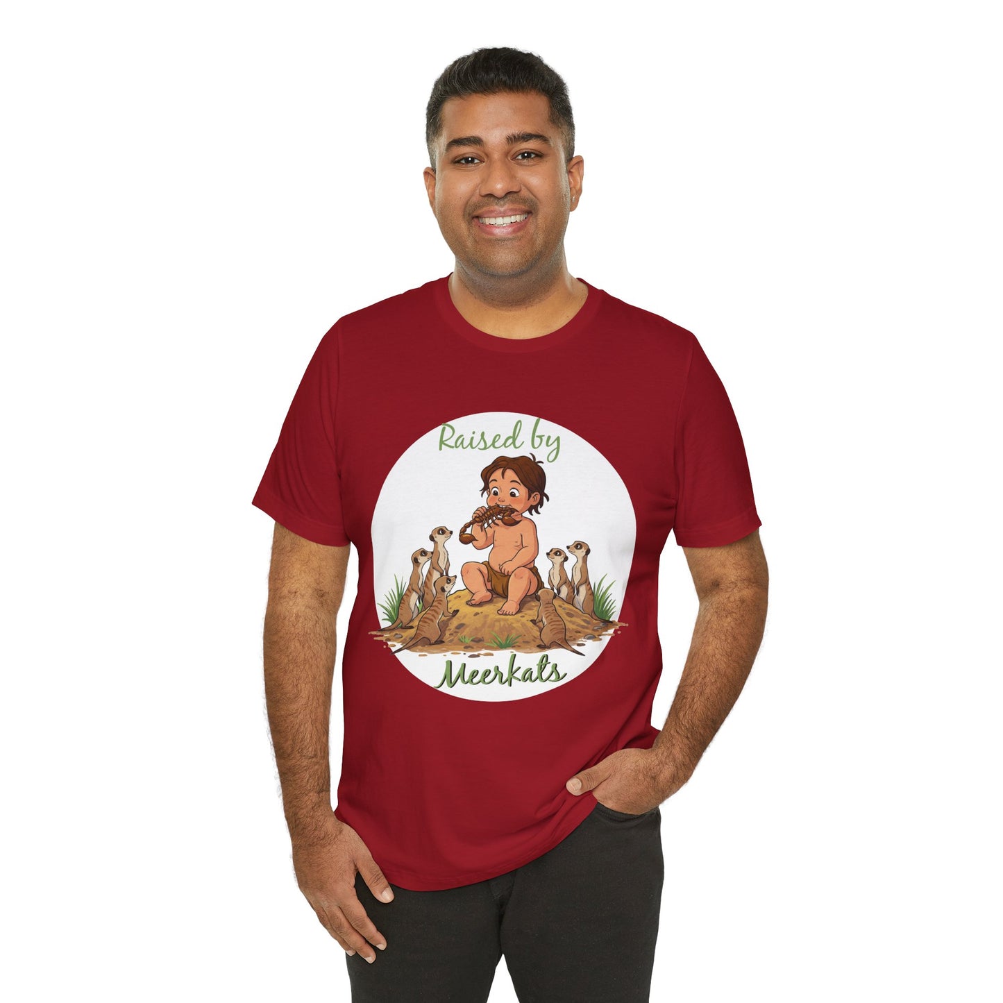Funny 'Raised by Meerkats' Unisex Tee for Meerkat and Wildlife Lovers - Schmartypants
