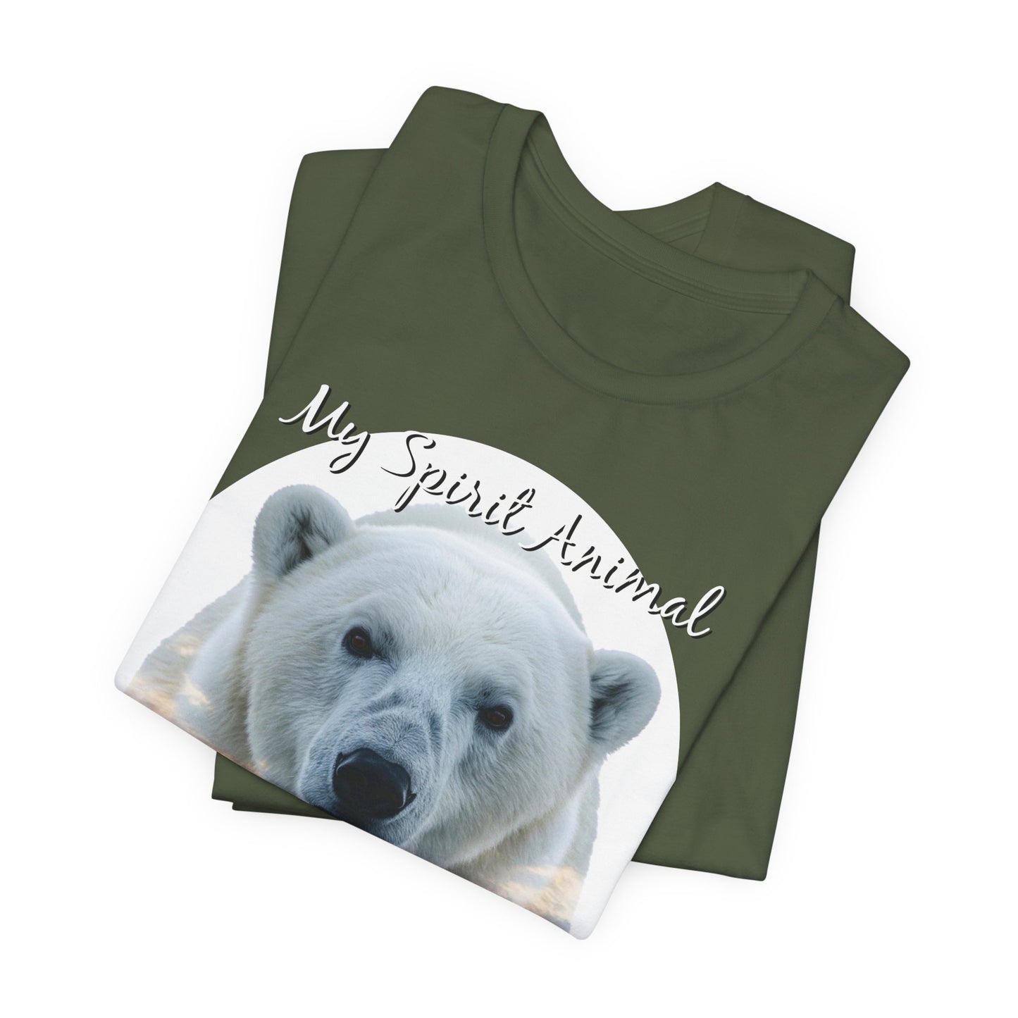 Polar Bear Tee, My Spirit Animal, Wildlife Lover Gift, Alaskan Traveler Shirt, Nature Enthusiast Top, Arctic Wildlife Apparel