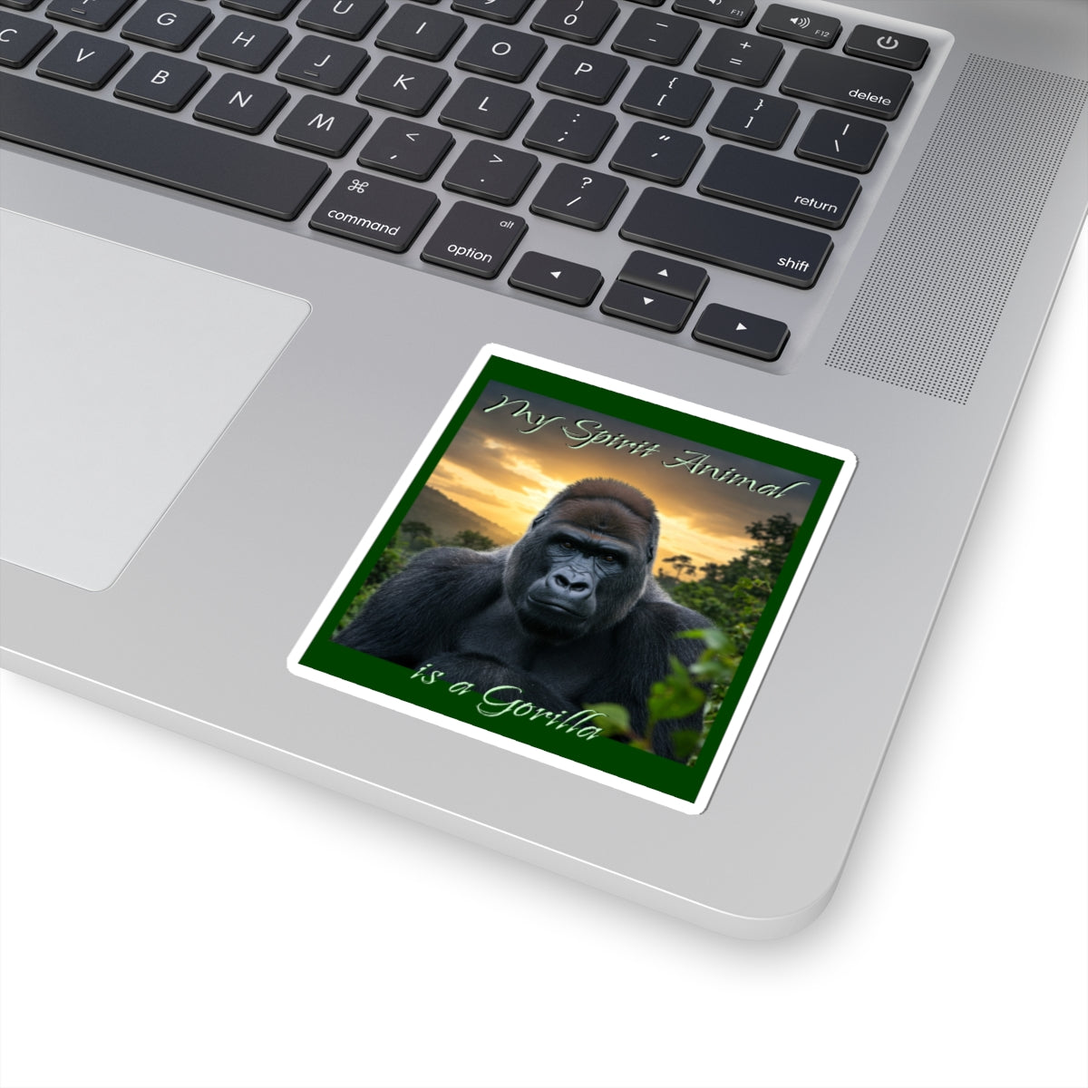 'My Spirit Animal is a Gorilla' Kiss-Cut Stickers - Nature Lover's Gift, Primate Lovers - Schmartypants