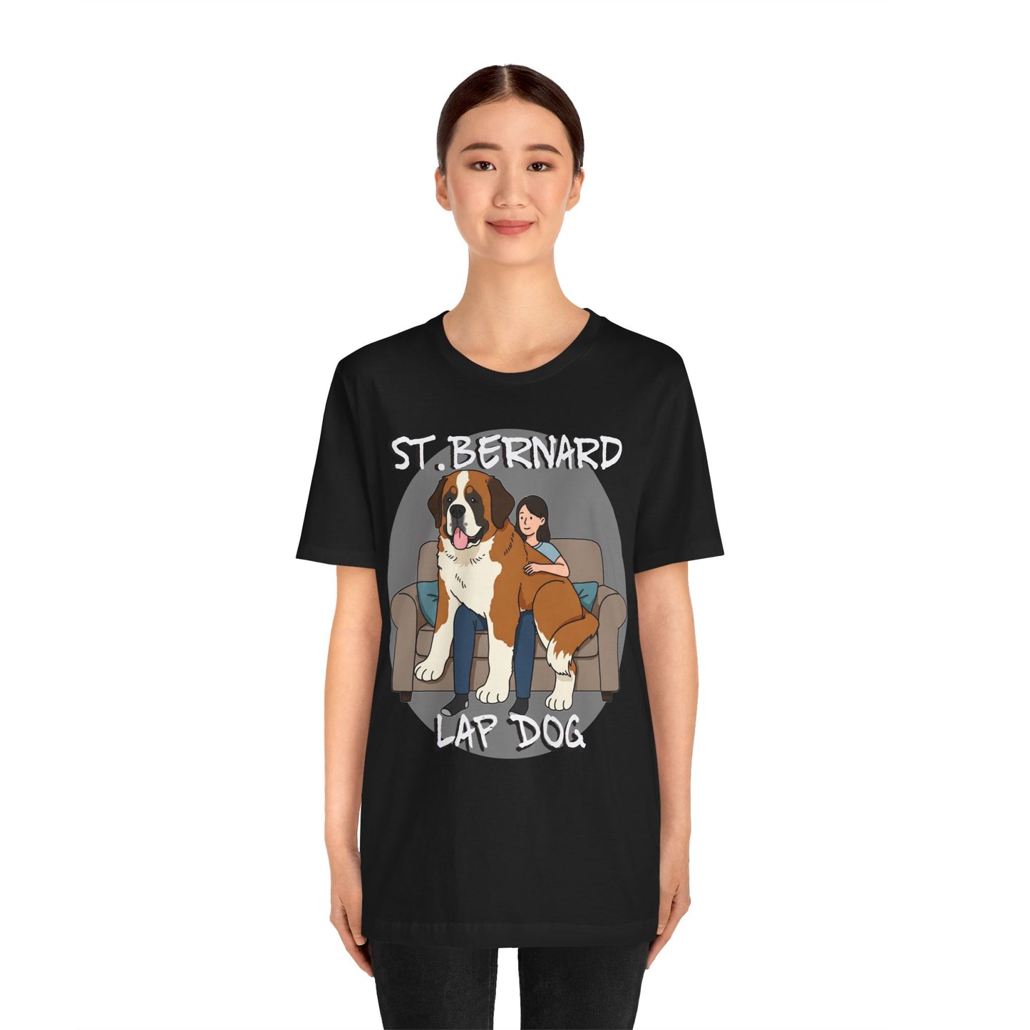 Funny St. Bernard Lap Dog Tee - Unisex Jersey Short Sleeve Tee for Dog Lovers - Schmartypants